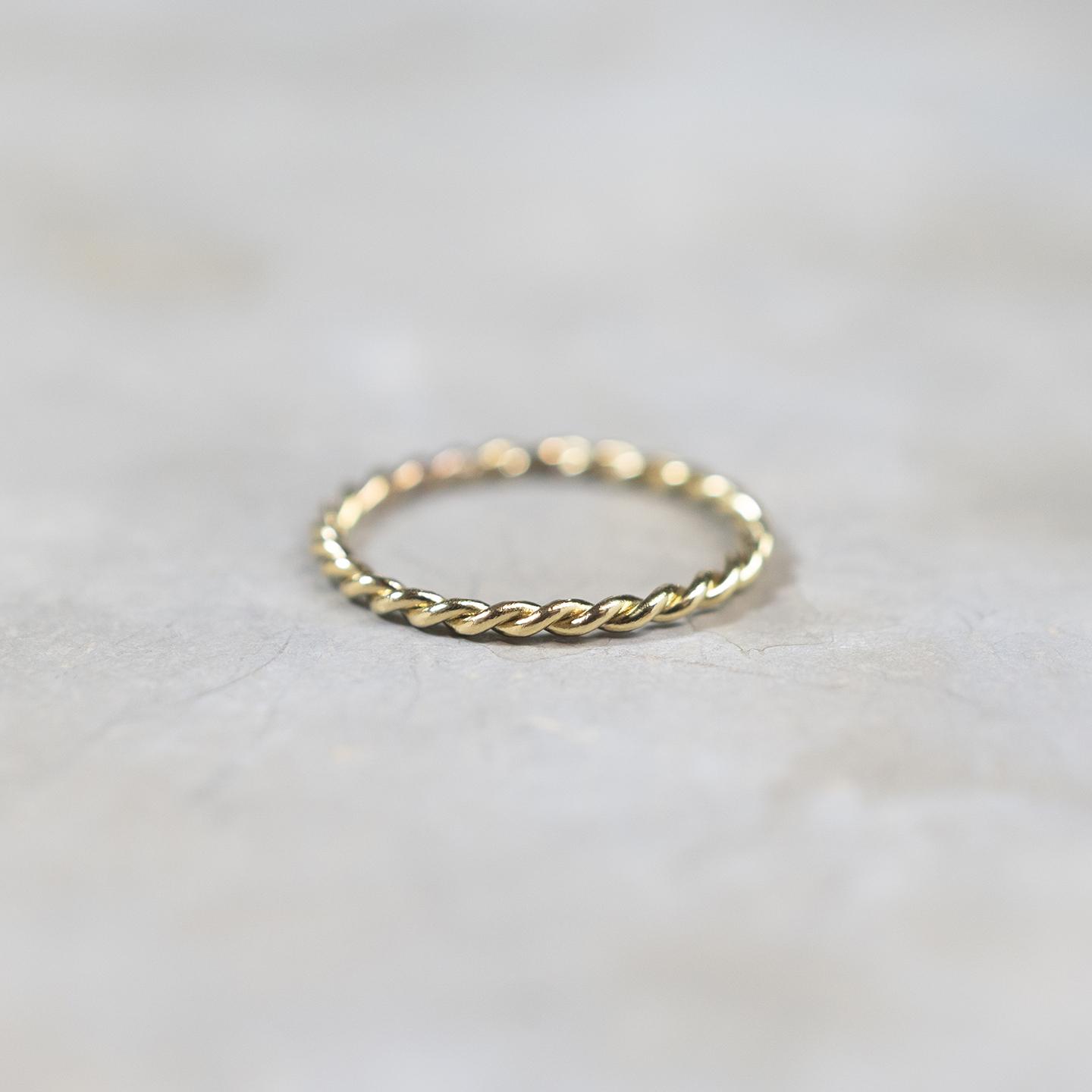 真鍮ツイストロープリング 0.8mm×2 鏡面｜FA-11681枚目の画像