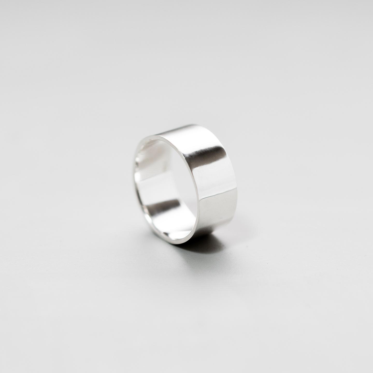 シルバーフラットリング 8.0mm幅 鏡面｜FA-1186 | 3枚目