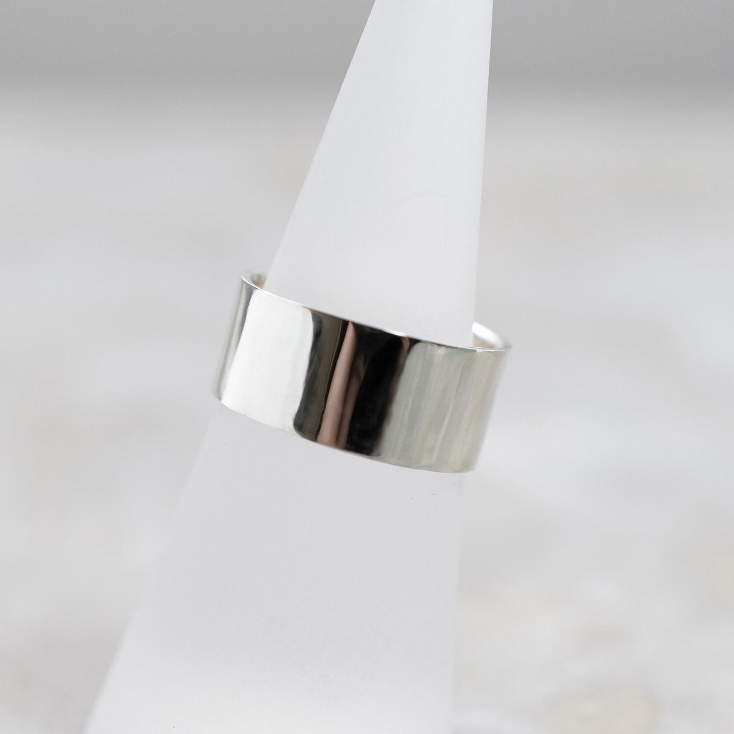 シルバーフラットリング 8.0mm幅 鏡面｜FA-1186 | 5枚目