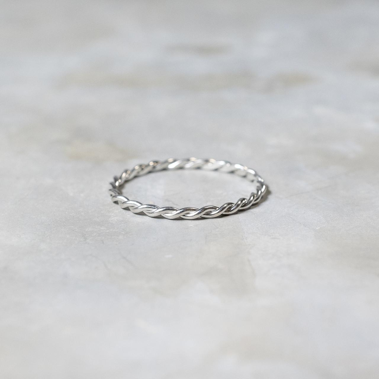 鏡面 シルバーツイストロープリング 0.8mm×2 グロス｜SILVER RING｜10781枚目の画像